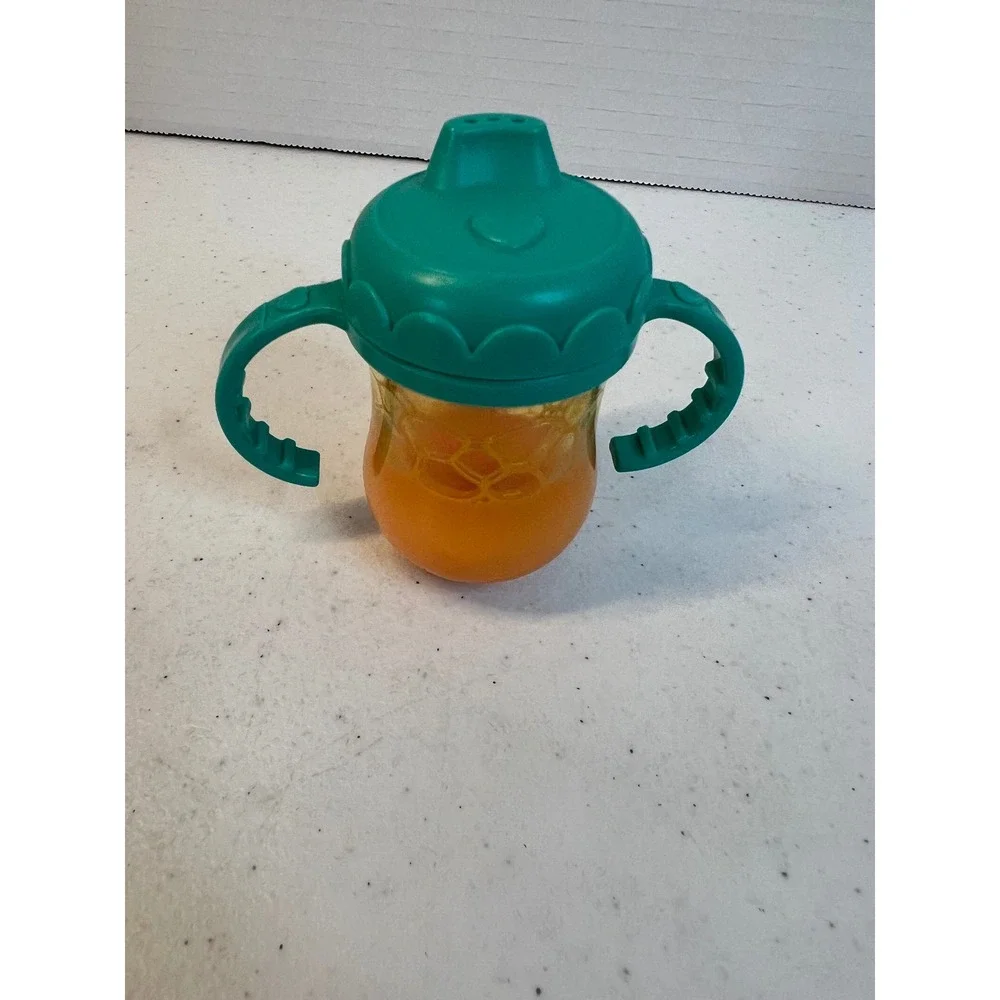 Baby Alive Juice bottle Cup Magic Disappearing Orange Liquid Teal Lid Lion